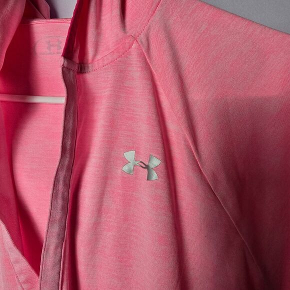 Under Armour Women's Hooded Sweatshirt Medium‎ Pink Long Sleeve 100% Polyester - Picture 4 of 16